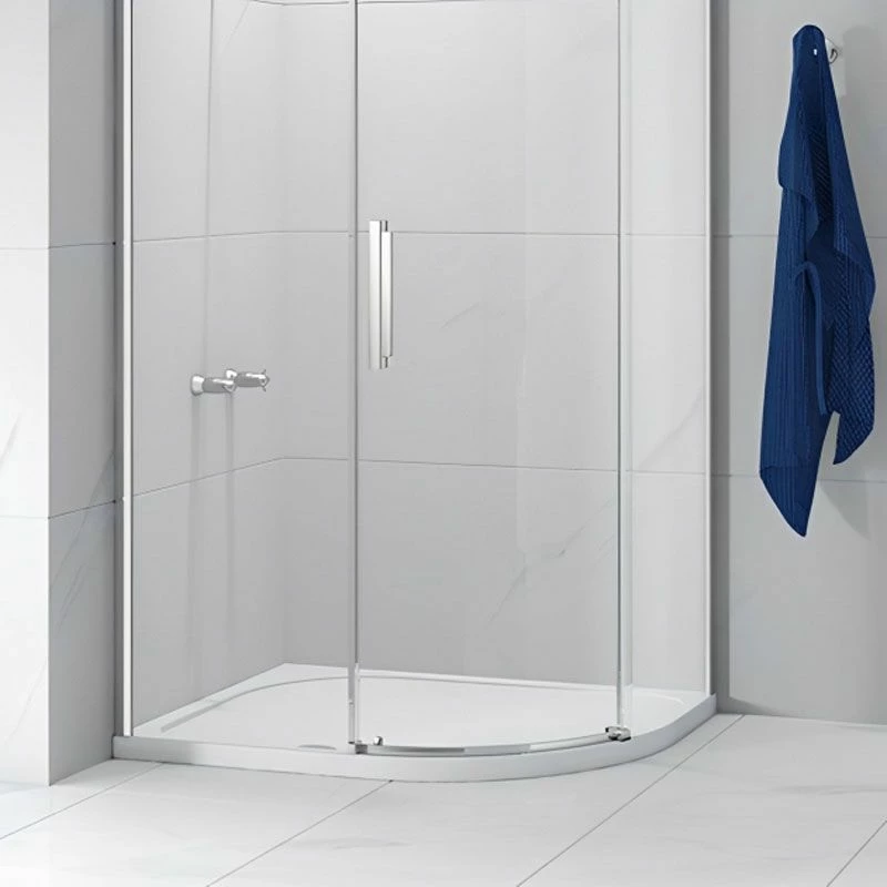 Merlyn MStone Offset Quadrant Shower Tray Right Hand With 90mm Fast Flow Waste - White - 900 X 760mm - D976QR 2 Merlyn MStone Offset Quadrant Shower Tray Right Hand With 90mm Fast Flow Waste - White - 900 X 760mm - D976QR - Image 2