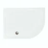 Merlyn MStone Offset Quadrant Shower Tray Right Hand With 90mm Fast Flow Waste - White - 1200 X 900mm - D129QR