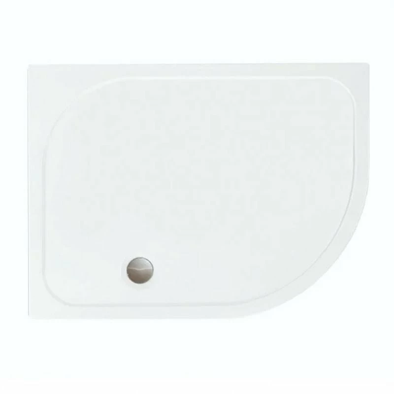 Merlyn MStone Offset Quadrant Shower Tray Right Hand With 90mm Fast Flow Waste - White - 1200 X 900mm - D129QR 1 Merlyn MStone Offset Quadrant Shower Tray Right Hand With 90mm Fast Flow Waste - White - 1200 X 900mm - D129QR