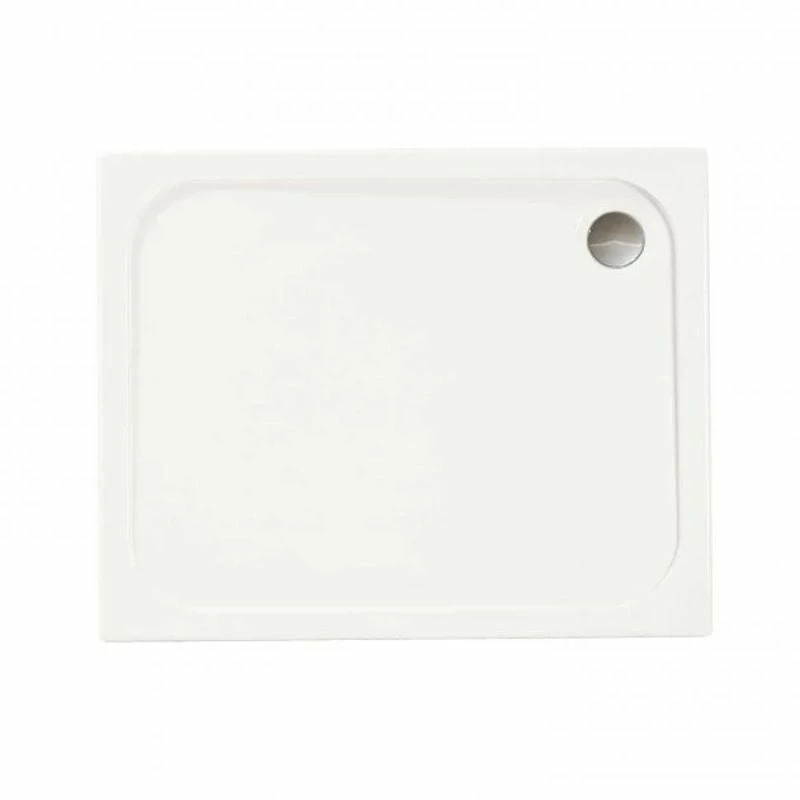 Merlyn MStone Rectangular Shower Tray With 90mm Fast Flow Waste - White - 1000 X 800mm - D108RT 1 Merlyn MStone Rectangular Shower Tray With 90mm Fast Flow Waste - White - 1000 X 800mm - D108RT