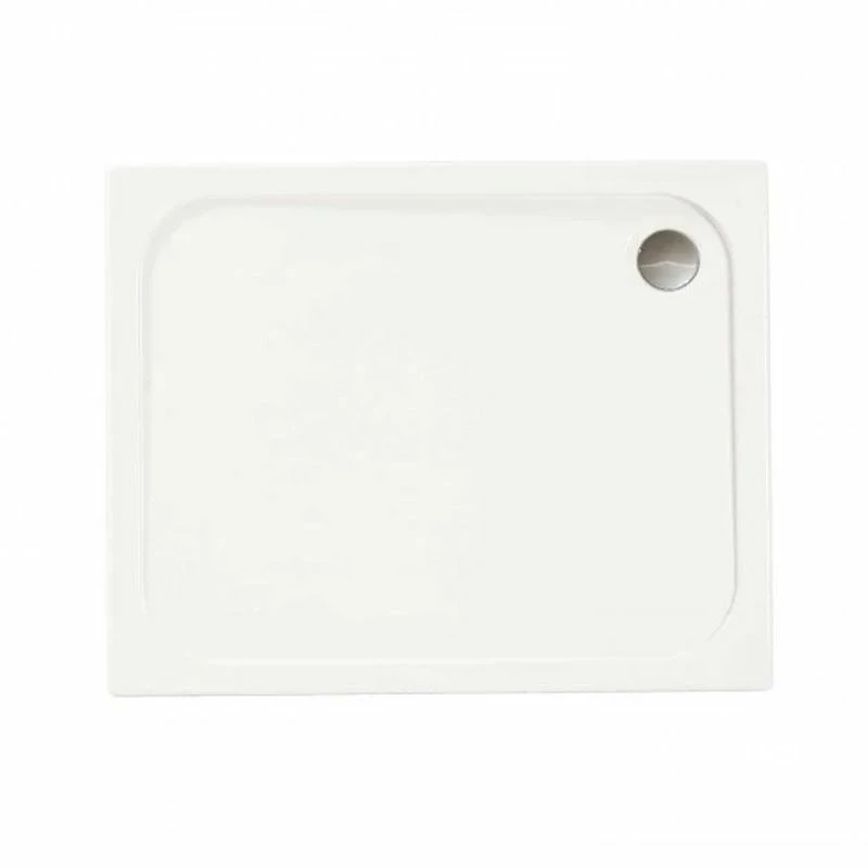 Merlyn MStone Rectangular Shower Tray With 90mm Fast Flow Waste - White - 1200 X 800mm - D128RT 1 Merlyn MStone Rectangular Shower Tray With 90mm Fast Flow Waste - White - 1200 X 800mm - D128RT