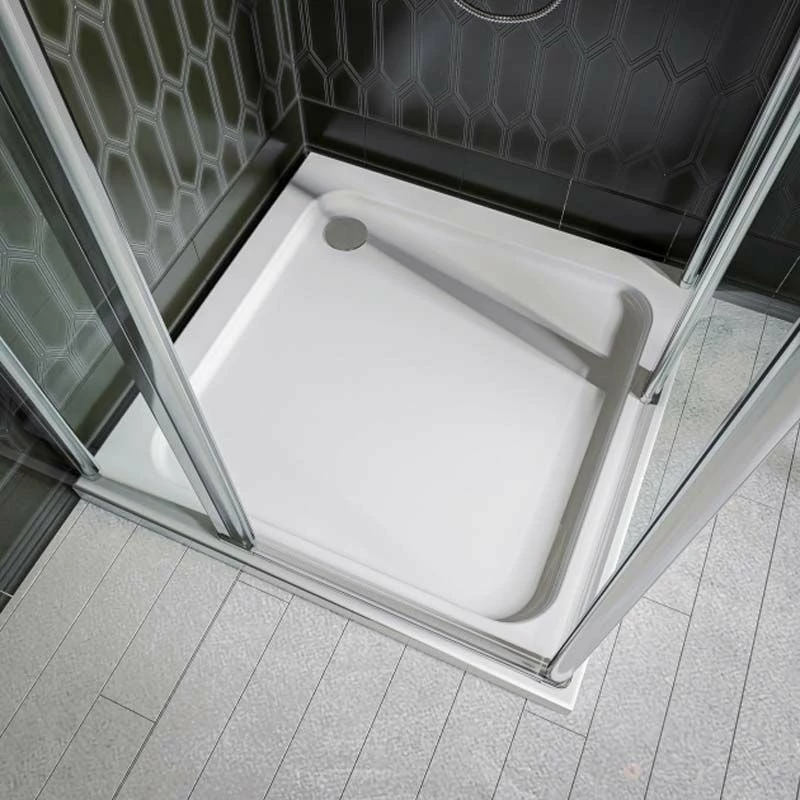 Merlyn MStone Square Shower Tray 900 X 900mm Including 90mm Waste - D90SQ 1 Merlyn MStone Square Shower Tray 900 X 900mm Including 90mm Waste - D90SQ
