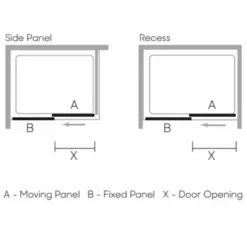 Merlyn Black Sliding Shower Door 1700mm With MStone Tray - BLKBFSL1700H -IDEAL STANDARD Shop m e merlyn sliding door 2 1