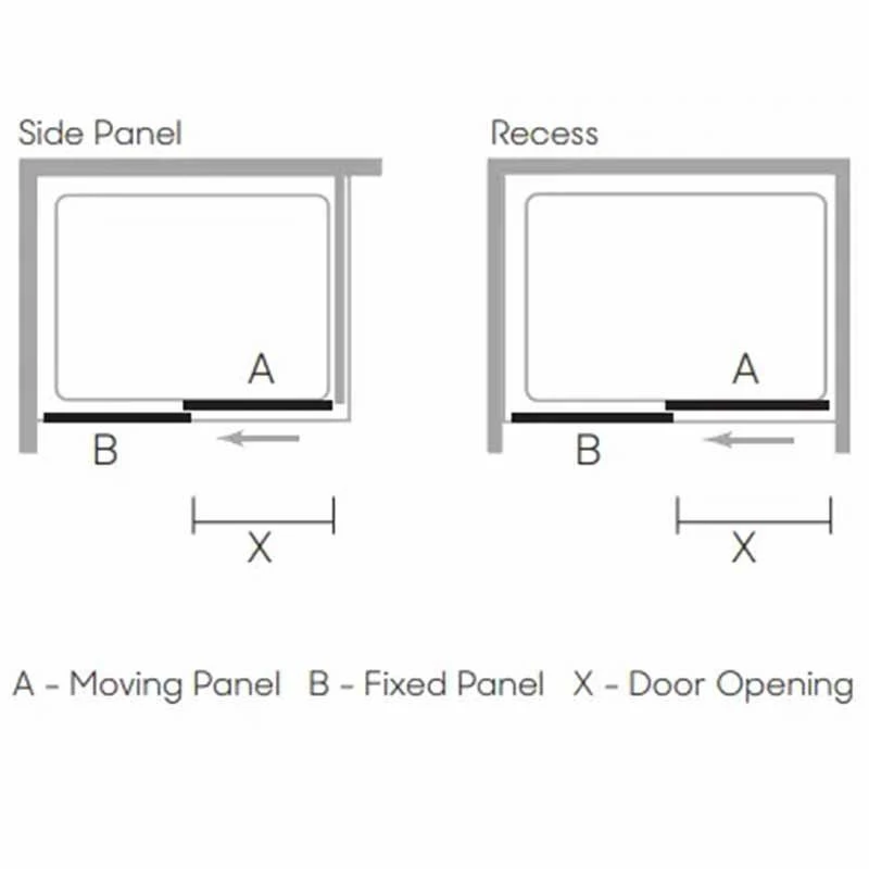 Merlyn Black Sliding Shower Door 1500mm With MStone Tray - BLKBFSL1500H 3 Merlyn Black Sliding Shower Door 1500mm With MStone Tray - BLKBFSL1500H - Image 3