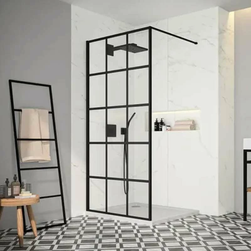 Merlyn Black Squared Wetroom Shower Wall Panel 1000mm - BLKFSWCTL100 1 Merlyn Black Squared Wetroom Shower Wall Panel 1000mm - BLKFSWCTL100