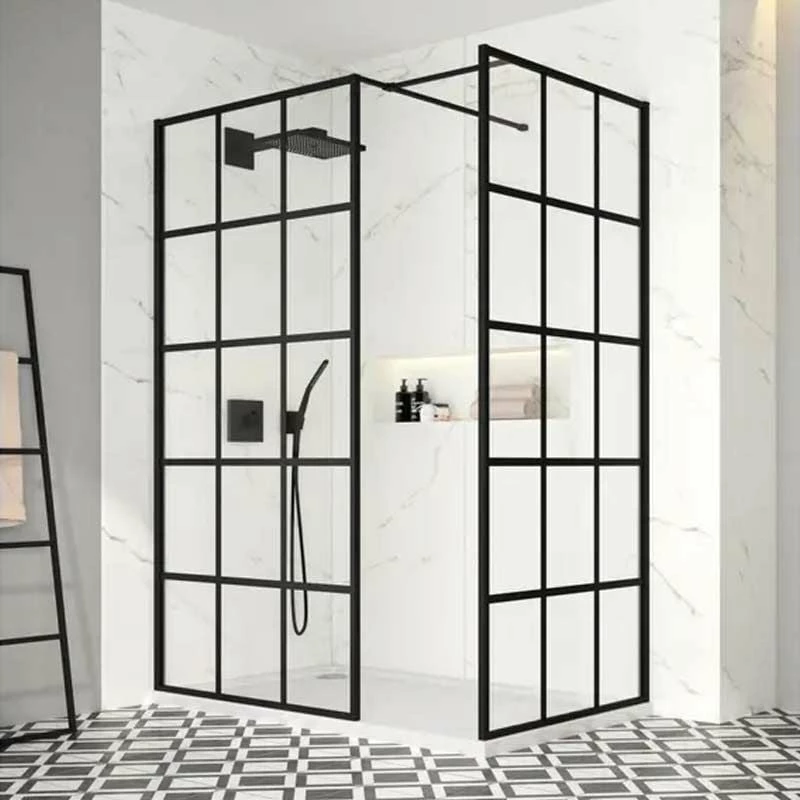 Merlyn Black Squared Wetroom Shower Wall Panel 1000mm - BLKFSWCTL100 2 Merlyn Black Squared Wetroom Shower Wall Panel 1000mm - BLKFSWCTL100 - Image 2