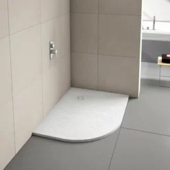 Merlyn Truestone Offset Quadrant Shower Tray Left Hand With Waste - White - 1000 X 800mm - T108HWL