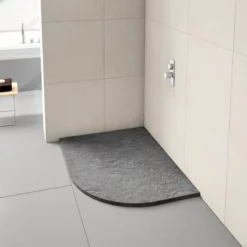 Merlyn Truestone Offset Quadrrant Shower Tray Right Hand With Waste - Fossil Grey - 1200 X 900mm - T129HFR