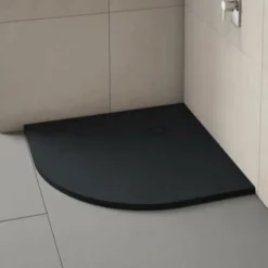 Merlyn Truestone Quadrant Shower Tray With Waste Black 900 X 900mm - T90QB
