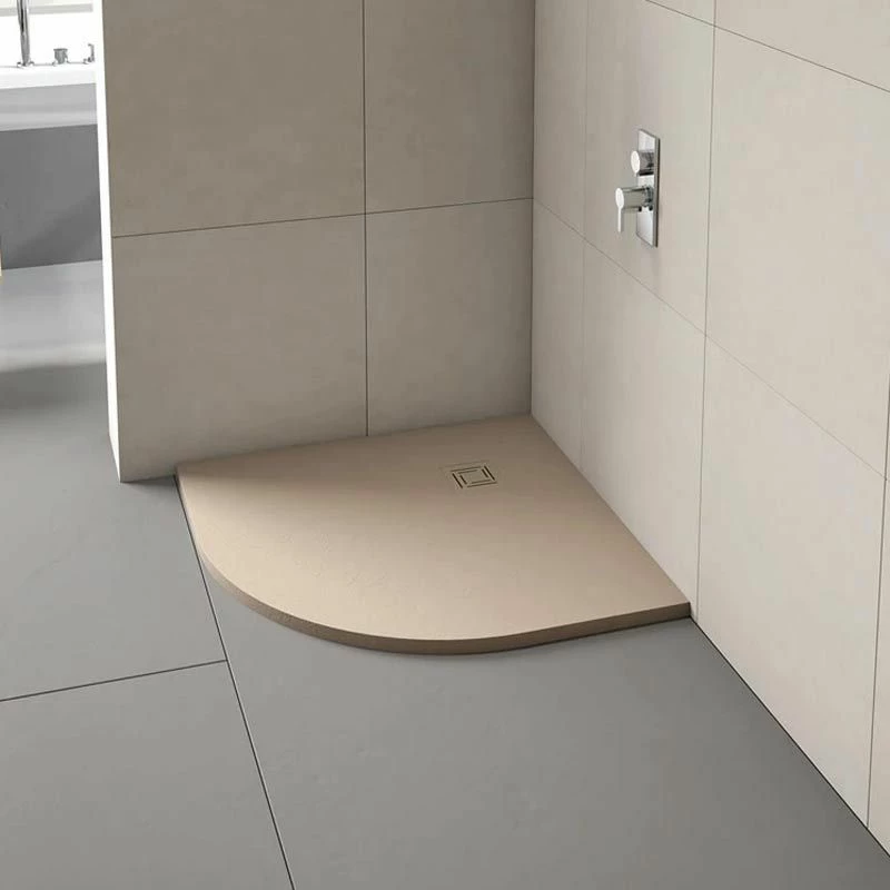 Merlyn Truestone Quadrant Shower Tray With Waste Sandstone 900 X 900mm - T90QS 1 Merlyn Truestone Quadrant Shower Tray With Waste Sandstone 900 X 900mm - T90QS