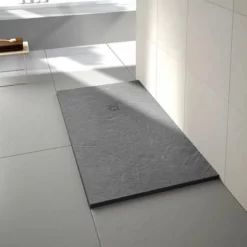Merlyn Truestone Rectangular Shower Tray With Integrated Waste - Fossil Grey - 1500 X 900mm - T159RTF
