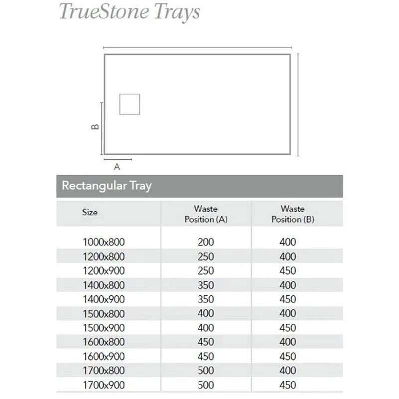 Merlyn Truestone Rectangular Shower Tray With Integrated Waste - White - 1600 X 900mm - T169RTW 8 Merlyn Truestone Rectangular Shower Tray With Integrated Waste - White - 1600 X 900mm - T169RTW - Image 8