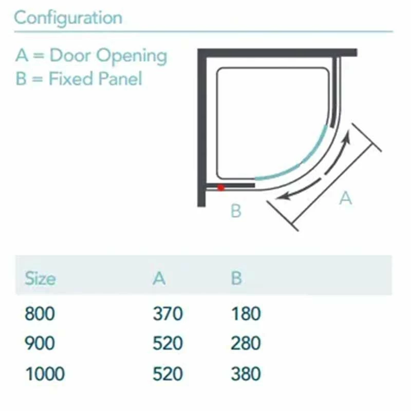 Merlyn Ionic Essence Framed 2 Door Quadrant Shower Enclosure 1000x1000mm - DWH02CH 2 Merlyn Ionic Essence Framed 2 Door Quadrant Shower Enclosure 1000x1000mm - DWH02CH - Image 2