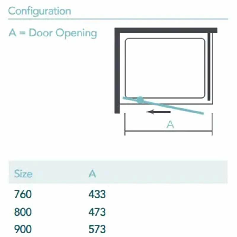 Merlyn Ionic Essence Framed Side Panel 760mm - DWH07B0 3 Merlyn Ionic Essence Framed Side Panel 760mm - DWH07B0 - Image 3