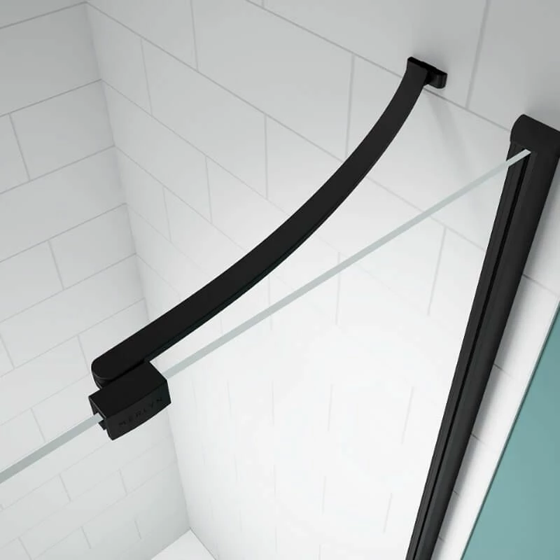 Merlyn Black Hinge And Inline Shower Door 1400+mm - BLKH1400SPH 2 Merlyn Black Hinge And Inline Shower Door 1400+mm - BLKH1400SPH - Image 2