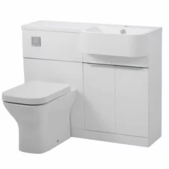 Tavistock Match 1000mm Semi Countertop & BTW Run RH - Gloss White MATRW