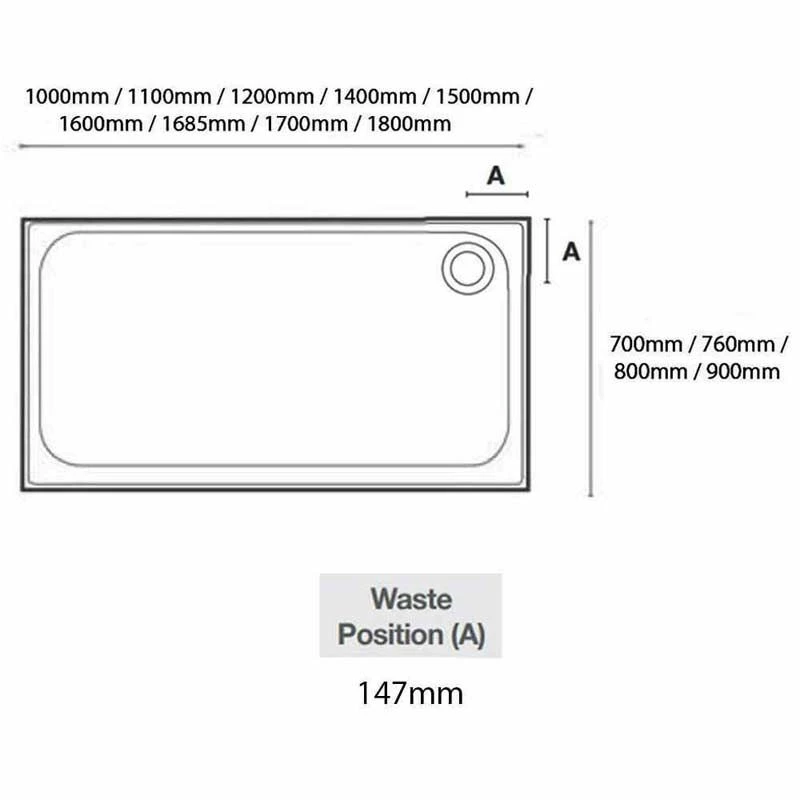 Merlyn Touchstone Anti Slip Rectangular Shower Tray Without Waste - White - 1500 X 760mm - S1576RTASTO 4 Merlyn Touchstone Anti Slip Rectangular Shower Tray Without Waste - White - 1500 X 760mm - S1576RTASTO - Image 4