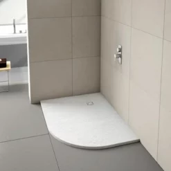 Merlyn Truestone Offset Quadrant Shower Tray Right Hand With Integrated Waste - White - 1200 X 900mm - T129HWR