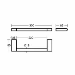 Ideal Standard CONCEPT 300mm Towel Rail - Chrome - N1385AA 5 Ideal Standard CONCEPT 300mm Towel Rail - Chrome - N1385AA -IDEAL STANDARD Shop n 1 n1385aa 3