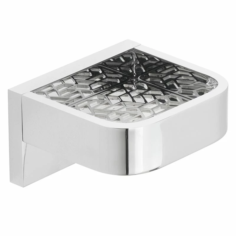 Vado Omika 100Mm Shelf With Geometric Insert - Chrome - OMI-185-10-C/P 1 Vado Omika 100Mm Shelf With Geometric Insert - Chrome - OMI-185-10-C/P