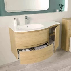 Calypso Levanto LH Wing Wall Hung Vanity Unit - Tortona Oak - 7878.72 7 Calypso Levanto LH Wing Wall Hung Vanity Unit - Tortona Oak - 7878.72 -IDEAL STANDARD Shop oak