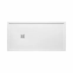 Roca Terran 1200 X 700 Superslim Stonex Shower Tray With Frame - White - P1024B02BC41100