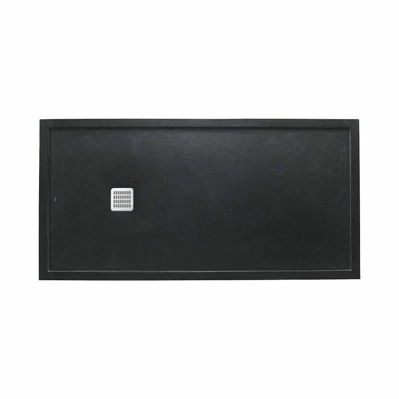 Roca Terran 1400 X 900 Superslim Stonex Shower Tray With Frame - Black - P10257838441400 1 Roca Terran 1400 X 900 Superslim Stonex Shower Tray With Frame - Black - P10257838441400