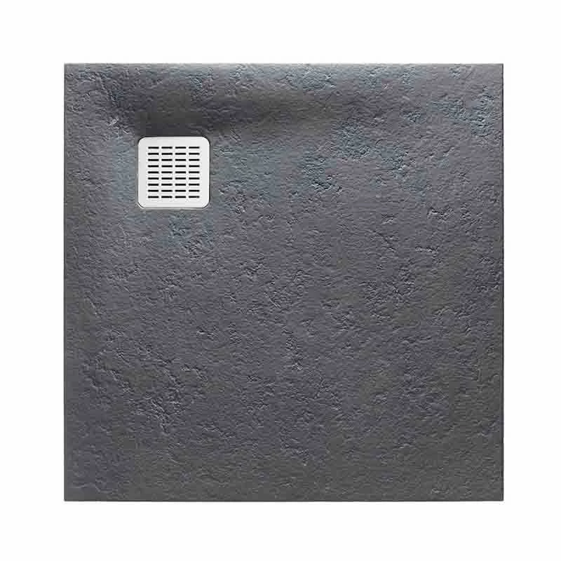Roca Terran 800 X 800 Superslim Stonex Shower Tray - Slate - P10332032001200 1 Roca Terran 800 X 800 Superslim Stonex Shower Tray - Slate - P10332032001200