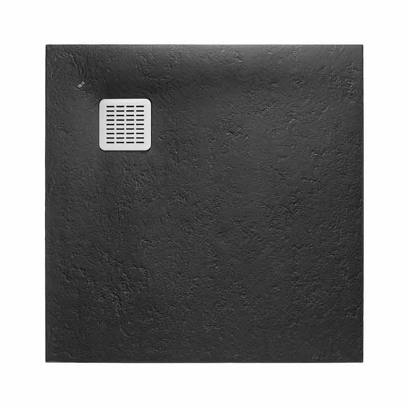 Roca Terran 800 X 800 Superslim Stonex Shower Tray - Black - P10332032001400 1 Roca Terran 800 X 800 Superslim Stonex Shower Tray - Black - P10332032001400
