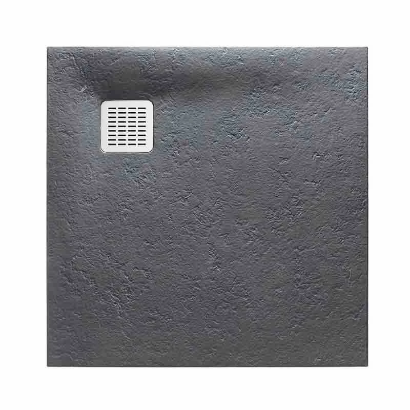 Roca Terran 900 X 900 Superslim Stonex Shower Tray - Slate - P10338438401200 1 Roca Terran 900 X 900 Superslim Stonex Shower Tray - Slate - P10338438401200
