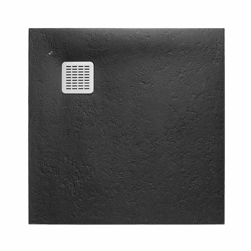 Roca Terran 900 X 900 Superslim Stonex Shower Tray - Black - P10338438401400 1 Roca Terran 900 X 900 Superslim Stonex Shower Tray - Black - P10338438401400