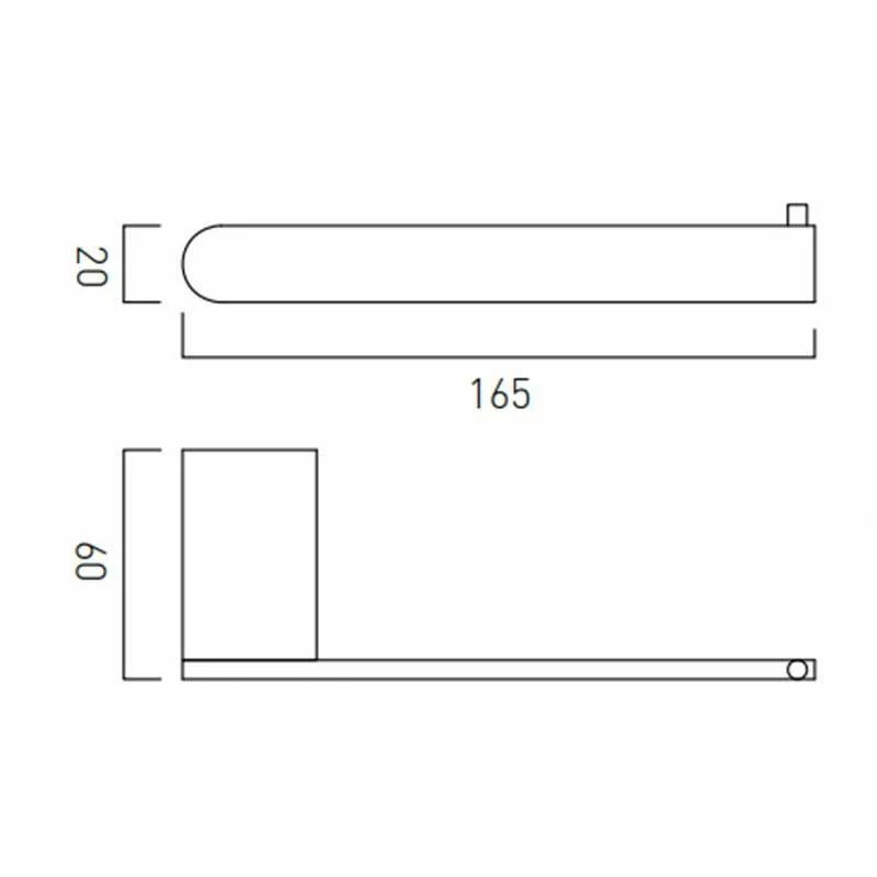 Vado Photon Paper Holder Wall Mounted - Chrome - PHO-180-C/P 2 Vado Photon Paper Holder Wall Mounted - Chrome - PHO-180-C/P - Image 2