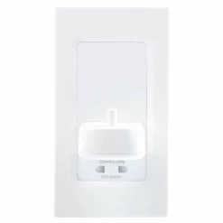 ProofVision In-wall Electric Toothbrush Charger With Shaver Socket - White - PV12P
