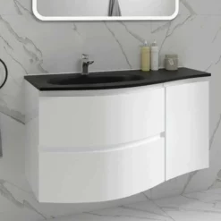 Calypso Levanto LH Wing Wall Hung Vanity Unit - Porcelain White - 7878.73 -IDEAL STANDARD Shop pw 1