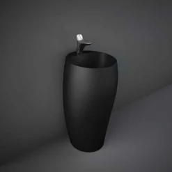 RAK Ceramics Ceramics Cloud Freestanding 50cm Basin - 1 Tap Hole - Black - CLOFS5001504A