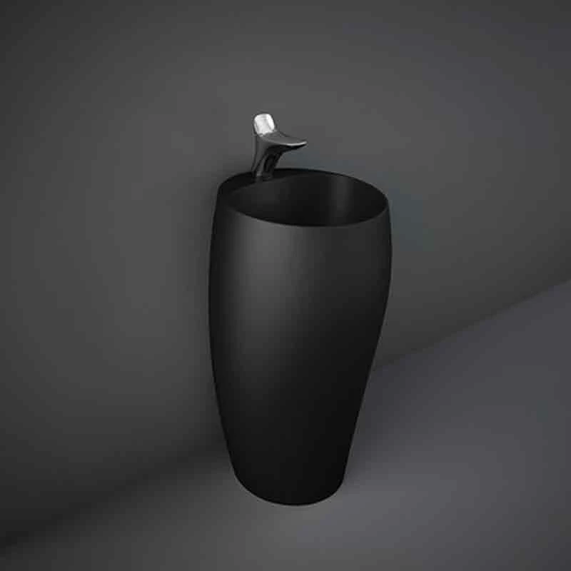 RAK Ceramics Ceramics Cloud Freestanding 50cm Basin - 1 Tap Hole - Black - CLOFS5001504A 1 RAK Ceramics Ceramics Cloud Freestanding 50cm Basin - 1 Tap Hole - Black - CLOFS5001504A