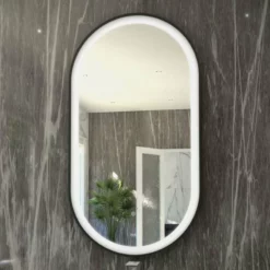 RAK Ceramics Art Oval 550 X 1000mm LED Mirror - Matt Black - RAKARTOVMB5002