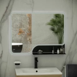 RAK Ceramics Ornate 600 X 800mm LED Illuminated Mirror - Brushed Nickel - RAKORNBN5001