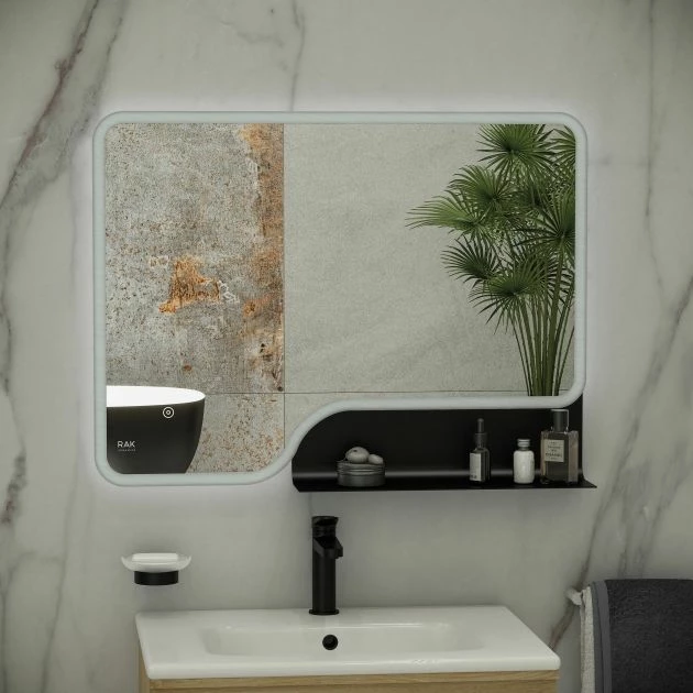 RAK Ceramics Ornate 600 X 800mm LED Illuminated Mirror - Brushed Nickel - RAKORNBN5001 1 RAK Ceramics Ornate 600 X 800mm LED Illuminated Mirror - Brushed Nickel - RAKORNBN5001