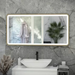 RAK Ceramics Picture Soft 600 X 1200mm LED Mirror - Brushed Gold - RAKPICSFBG5004
