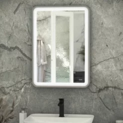 RAK Ceramics Picture Soft 500 X 700mm LED Mirror - Brushed Nickel - RAKPICSFBN5001