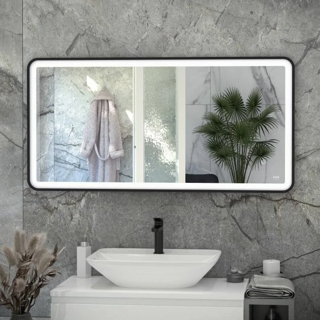 RAK Ceramics Picture Soft 600 X 1200mm LED Mirror - Matt Black - RAKPICSFMB5004 1 RAK Ceramics Picture Soft 600 X 1200mm LED Mirror - Matt Black - RAKPICSFMB5004