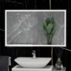 RAK Ceramics Picture Square 600 X 1000mm LED Illuminated Mirror - Brushed Nickel - RAKPICSQBN5003