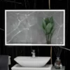 RAK Ceramics Picture Square 600 X 1200mm LED Illuminated Mirror - Matt Black - RAKPICSQMB5004