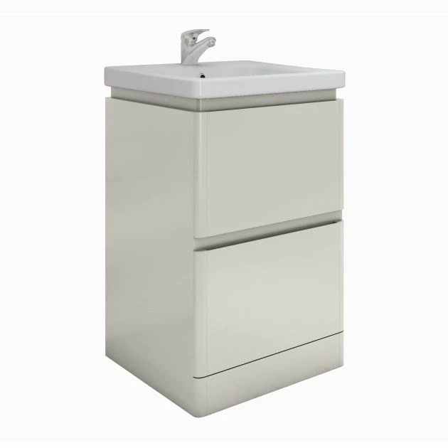 RAK Ceramics Resort Floor Standing 550mm Basin Unit - Stone - RAKRSTFSU55601 1 RAK Ceramics Resort Floor Standing 550mm Basin Unit - Stone - RAKRSTFSU55601