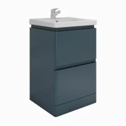 RAK Ceramics Resort Floor Standing 550mm Basin Unit - Denim Blue - RAKRSTFSU55604