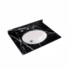 RAK Ceramics Washington 600mm Marble Countertop & Drop In Basin - 3 Tap Holes - Black - RAKWCM60B3