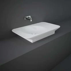 RAK Ceramics Valet 92cm Countertop Right Ledge Basin 0 Tap Hole - Matt White - VALWB09200500A