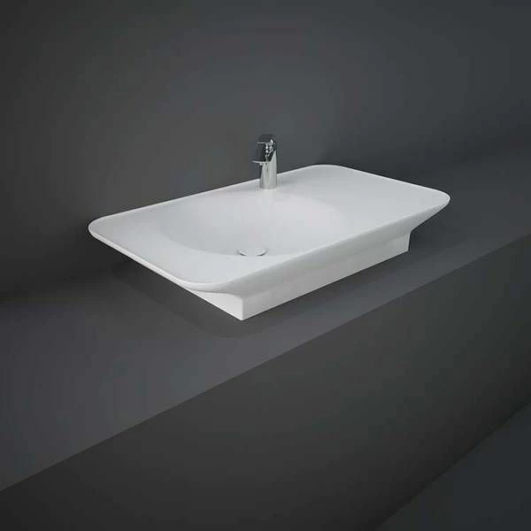RAK Ceramics Valet 92cm Countertop Right Ledge Basin 1 Tap Hole - Matt White - VALWB09201500A 1 RAK Ceramics Valet 92cm Countertop Right Ledge Basin 1 Tap Hole - Matt White - VALWB09201500A