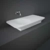 RAK Ceramics Valet 112cm Countertop Right Ledge Basin 0 Tap Hole - Matt White - VALWB11200500A